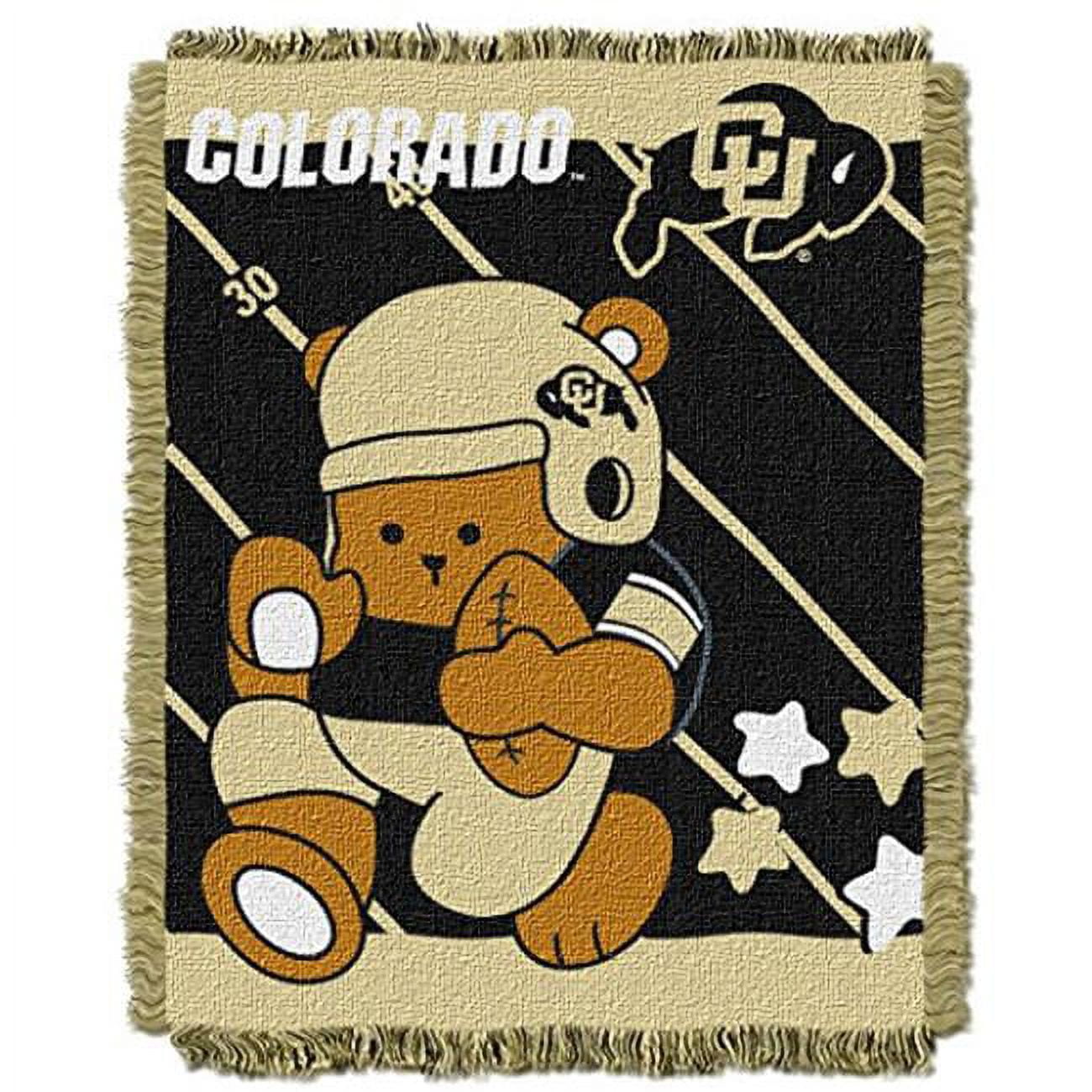 LHM NCAA Colorado Buffaloes Fullback Woven Jacquard Baby Throw Blanket