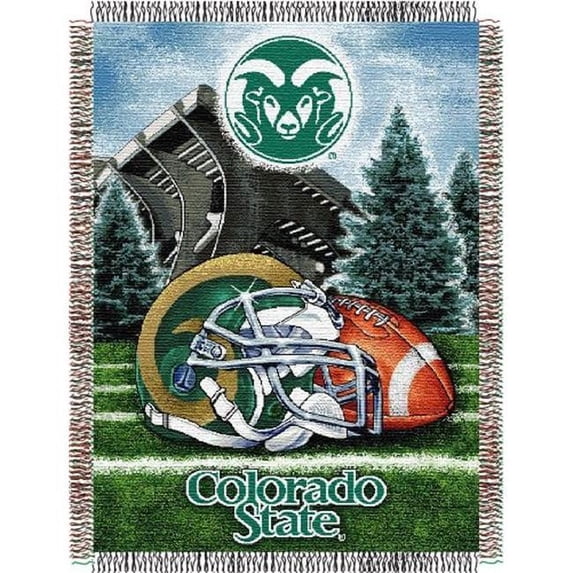 LHM NCAA Colorado State Rams Acrylic Tapestry Throw, 48 x 60 in.