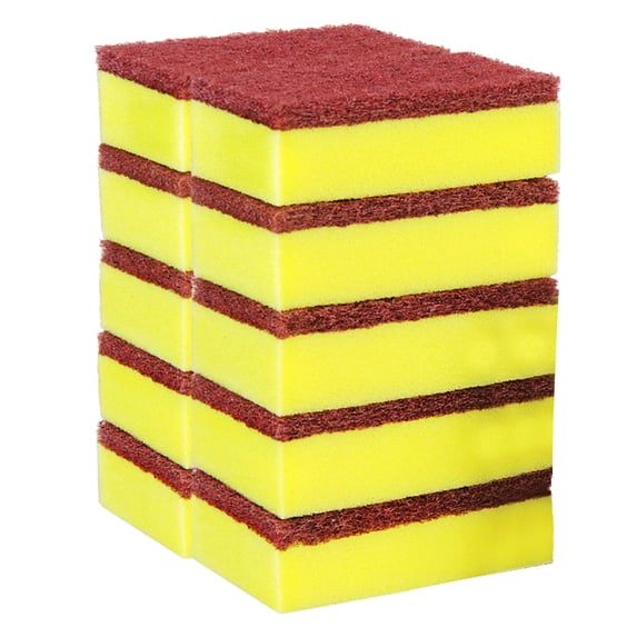 LHNFT 10 Pcs Scrub Sponges for Kitchen, All Purpose Kitchen Scrubbing Sponges, Kitchen Essentials, Non-Scratch Scrub Sponges Pads, Duty Scrubbing Cleaner Sponges for Pots, Dishes, Sink, Range Hood