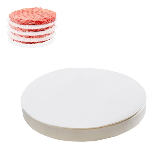 LHNFT 100 Pcs 5.5 Inches Hamburger Patty Paper Round, Parchment Burger Papers Non Stick, Burger Press Paper, Pre-Cut Round Parchment Paper for Cake Pan Springform Pan Burger Patty Maker