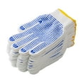 thumbnail image 1 of LHNFT 12 Pairs Cotton Work Gloves with Anti-slip Dots for Men Women, Breathable Cotton Knit Grip Gloves for Gardening Warehouse Construction Mechanic Industrial, 1 of 6