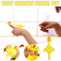 LHNFT 12 Pieces Rubber Chicken Slingshot Rubber Chickens Flying Chicken Slingshot Flicken Chicken Game Finger Slingshot Chicken Toys Chicken Flingers Flinging Chickens for Party Favors Activity Gift