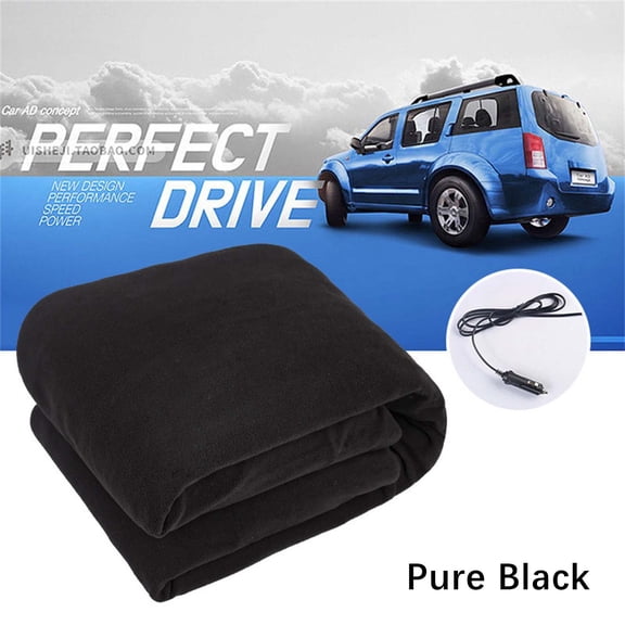 LHNFT 12-Volt Heated Car Blanket with 2 USB Output Ports, 3 Heating Levels & 4 Hours Auto Off, Electric Blanket for Car, Truck, SUV, RV or Camping, Machine Washable, 59" X 43", Plaid