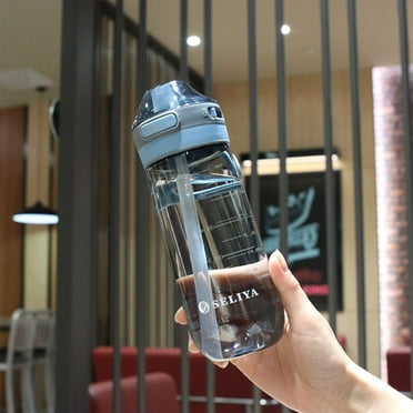 LHNFT 17 oz Kids Water Bottle with Straw, Large Capacity Water Bottle for Fitness Sports, BPA-Free Food Grade with Leakproof Popup Cap for Gym, Outdoor, Office on Clearance