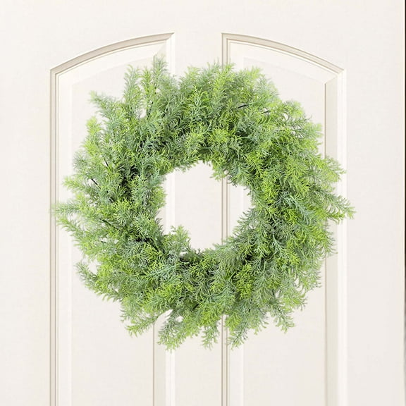 LHNFT 18" Christmas Wreath, Christmas Wreaths for Front Door, Artificial Pine Wreath for Table Wall Window Indoor Outdoor Christmas Decoration