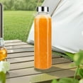 thumbnail image 1 of LHNFT 18 oz Clear Kids Water Bottles, Glass Juice Bottles with Stainless Steel Leak Proof Lids, BPA Free & Eco-Friendly, Reusable Refillable Bottles for Juicing, Travel Essentials, 1 of 8