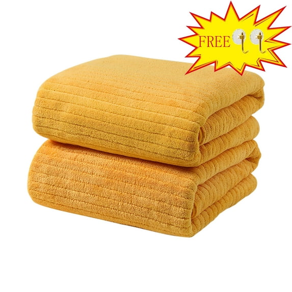 Clearance Sales Today Deals Prime LHNFT Bath Towels, 2PCS Coral Velvet 75x35 CM Extra Large Towel, Lightweight, Soft, Quickdry, Super Absorbent, Perfect Bathroom Towels