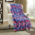 thumbnail image 1 of LHNFT 28x39 Inch Small Patriotic Throw Blanket for Couch 4th of July Decorations Soft Warm Red White and Blue American Flag Flannel Blankets for Independent Day Memorial Day Home Decor, 1 of 6