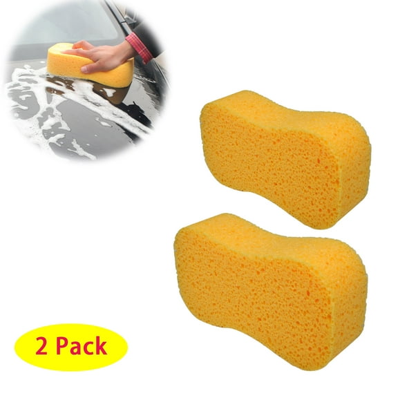 LHNFT 2PCS Car Wash Sponge, Car Cleaning Large Sponges, All Purpose Sponges for Cleaning, Easy Grip Thick Foam Scrubber, Giant Bone Sponge for Kitchen, Bathroom, Household Clean