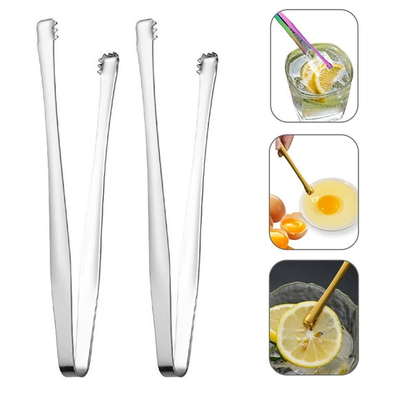 LHNFT 2PCS Egg Chalaza Remover – Stainless Steel Yolk Separator Tool, Multi-Purpose Tongs for Shells, Ice & Sugar | Small Kitchen Gadget