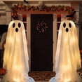 thumbnail image 1 of LHNFT 2Pcs Light Up Ghost Kit - Halloween Lighted White Cloth Ghosts, Ghost Decor, Large Glowing White Cloth Ghosts for Holiday Party Home Porch Yard, Halloween Decorations Outdoor, 1 of 9