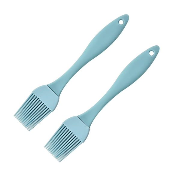 LHNFT 2Pcs Silicone Oil Brush Barbecue Basting Brush Seasoning Sauce Cake Bread Butter Egg Heat Resistant Home Kitchen Baking Cooking Tools
