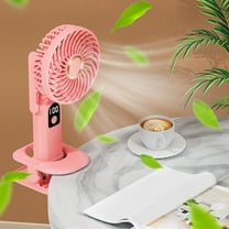 LHNFT 3 In1 Handheld Mini Fan, 2400 mAh USB Battery Personal Fan, Cooling Fan, USB Rechargeable Small Pocket Fan, 5 Speeds Personal Small Hand Fan Personal Foldable Fan for Indoor Home Office