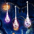 thumbnail image 1 of LHNFT 3 Pack Hanging Halloween Decorations Outdoor Giant Spider Egg, Light Up Spider Webs with Purple LED Lights, Waterproof for Halloween Props Party Gifts, Yard Garden Tree House Decor, 1 of 7