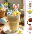 thumbnail image 1 of LHNFT 4 Pcs Easter Day Silicone Straw Cover Cap, 10mm Dustproof Drinking Straw Topper Accessories Compatible with 30 and 40 Oz Tumbler, Egg Easter Basket Stuffers Essentials, Easter Decorations, 1 of 9