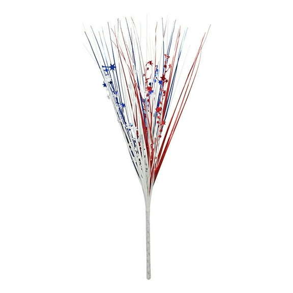 LHNFT 4th of July Stems Picks for Vase Filler Artificial Patriotic Red White and Blue Branches with Stars Foil Table Centerpieces for Independence Day Memorial Day Party Supplies Home Decor
