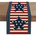 thumbnail image 1 of LHNFT 4th of July Table Runner 13 x 72 Inches, Patriotic Memorial Independence Day Decoration Linen Table Runners for Farmhouse Kitchen Dining Holiday Birthday Party, 1 of 6