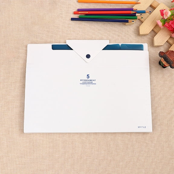 LHNFT 5 Pocket Expanding File Folder, 9.9" x 12.8" - 5 Pocket Folder for Documents - Expandable File Folder with Snap Closure - Fits 8.5" x 11" Letter Sized Papers