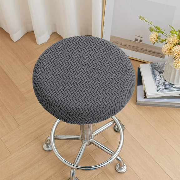 LHNFT Bar Stool Covers Round,Stretch Bar Stool Seat Covers Round Washable Stool Cushion Slipcover with Elastic Vanity Round Bar Chair Covers Protector Cover, 30cm