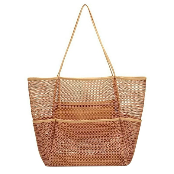 LHNFT Beach Bag - Mesh Beach Tote Bag for Women Mothers Day Gifts for Her Waterproof Pool Bag for Holiday Travel, Beach Vacation Essentials