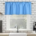 thumbnail image 1 of LHNFT Black Valance Curtains Blackout Rod Pocket Window Curtain Valances for Kitchen, 42 x 18 Inches Length, Kitchen Essentials, Home Essentials, Sky Blue, 1 of 8