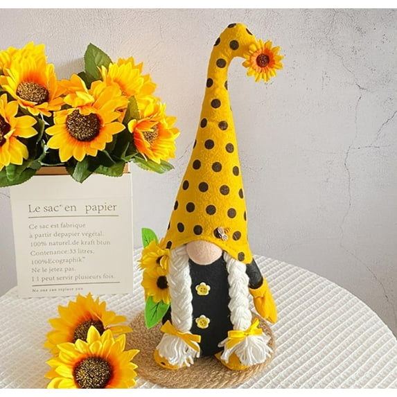 LHNFT Bumble Bee Gnome Plush - Mr and Mrs Honeybee Spring Gnomes Plushie Ornaments -Scandinavian Tomte Elf World Bee Day Decor for Home Decor, Gifts for Women