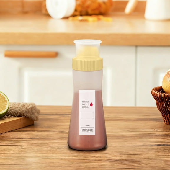 LHNFT Cake Syrup Dispenser, 350Ml Graduated Plastic Bottle, Condiment Squeeze Bottle for Spray Ketchup Honey with Sealing Lid Powder Shaker for Cocoa Icing Sugar, Reusable Baking Tools