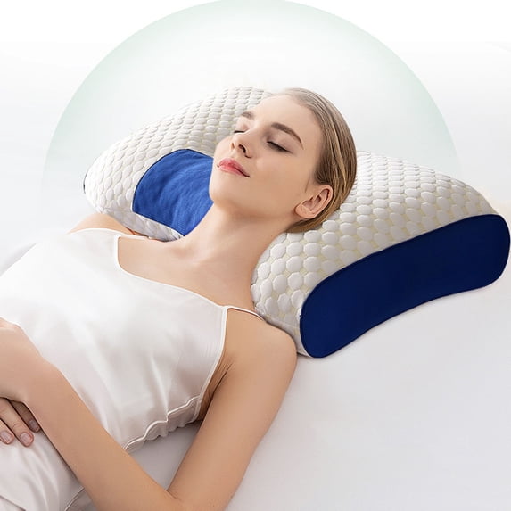LHNFT Cervical Vertebra Protection Massage Pillow, Soft and Non Core The Spine and Helps Sleep Massage Neck Pillows Firm-Cervical Support Pillow for Neck, for Relief Sleeping