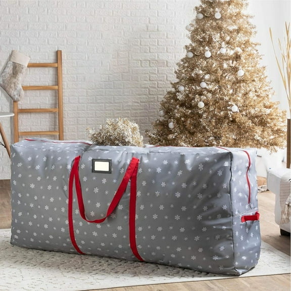 LHNFT Christmas Tree Storage Bag for 7.5 Ft Artificial Tree Large Christmas Tree Bag with Handles 600D Oxford Fabric Christmas Tree Storage Container for Outside Decorations