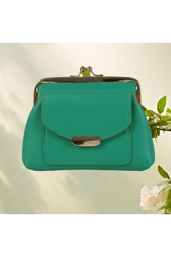 Coin Purse with Credit Card Slot, Kiss Lock Coin Purse for Women, Large Capacity Coin Pouch, Change Purse Cute Coin Holder for Women