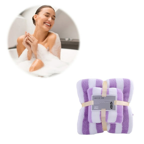 LHNFT Coral Velvet Absorbent Bath Towels for Adults Face Towel Bath Towel Set Soft Comfortable Bathroom Towel Set Highly Absorbent Soft Bathroom Towels Set for Home, Travel Essentials