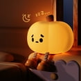 thumbnail image 1 of LHNFT Cute Pumpkin Night Light, Silicone LED Lights for Bedroom, Rechargeable Bedside Touch Lamp, Nursery Pumpkin nightlight for Kids, Halloween Decor Toy, Breastfeeding for Baby, 1 of 9