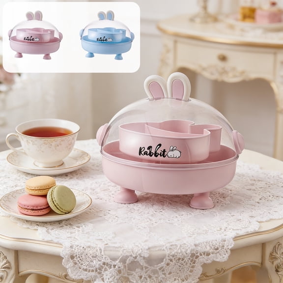 LHNFT Cute Snack Storage Box with Lid,Candy & Fruit Container,Snack Organizer for Home,Dorm & Office