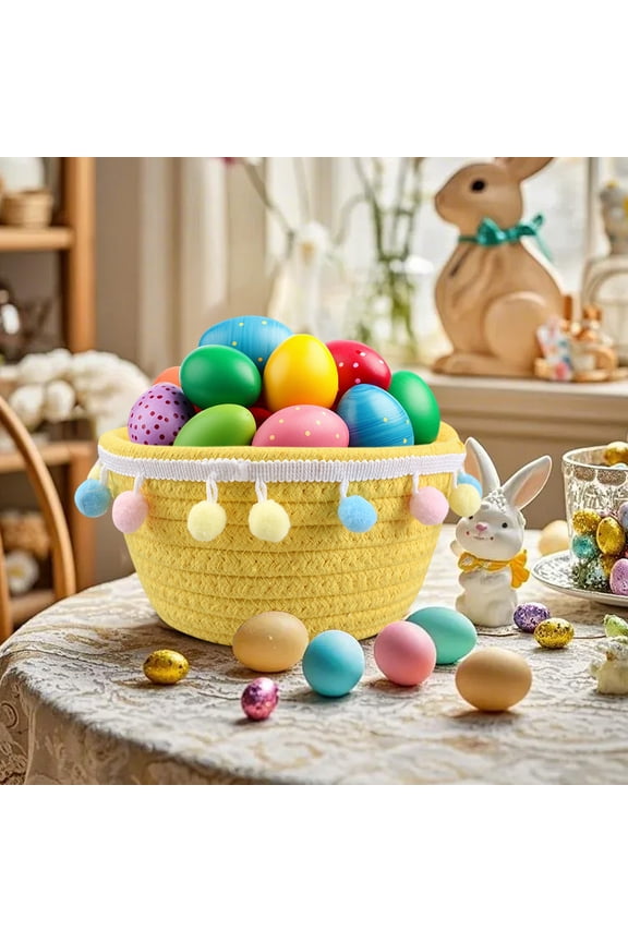 Easter Basket, Easter Baskets for Kids, Empty Bunny Egg Basket, Easter Baskets for Boys, Girls, Toddler, Babies, Infant Easter Gifts Basket