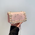 thumbnail image 1 of LHNFT Flower Evening Handbags Chain Strap Square Shoulder Bag Crossbody Bag Crystals Rhinestone Clutch Purse, 1 of 9