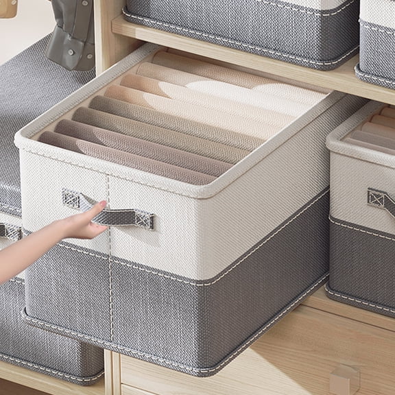 LHNFT Foldable Wardrobe Storage Box,Fabric Clothing Bin & Organizer,Storage Trunk for Blankets,Comforters & Clothes