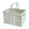 thumbnail image 1 of LHNFT Folding Storage Basket with Handle Stackable Organizer for Case for Makeup Storage x Desk Organizer for Case Shopping, Unfold 18.6*13.5*12.5cm, 1 of 1