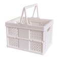 thumbnail image 1 of LHNFT Folding Storage Basket with Handle Stackable Organizer for Case for Makeup Storage x Desk Organizer for Case Shopping, Unfold 18.6*13.5*12.5cm, 1 of 1
