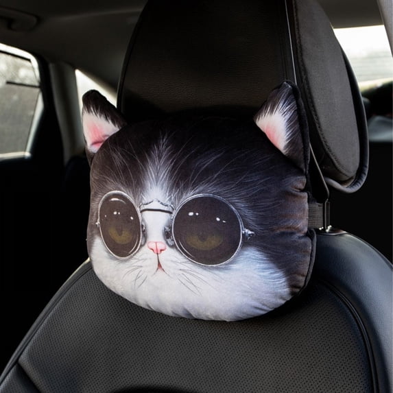 LHNFT Funny Car Pillow Head Rest Dog Novelty Car Headrest Pillow for Car Driving Seat Neck Pillow 1 PCS