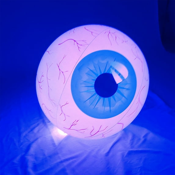 LHNFT Giant Halloween Inflatables Eyeball Decorations 24 Inch LED Light Up Bloodcharge Eyeballs Indoor Outdoor Decor for Holiday Yard Garden Lawn