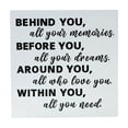 thumbnail image 1 of LHNFT Graduation Quote Wood Box Sign Decor Desk Sign Positive Behind You All Your Memories Wooden Box Black Sign Rustic Home Shelf Wall Decoration Graduation Gift, 1 of 7