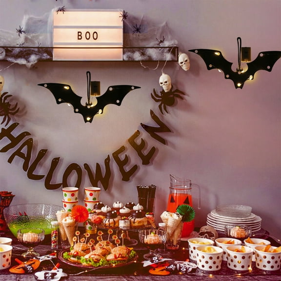 LHNFT Halloween Neon Sign, Battery Powered Hanging Decoration for Indoor & Outdoor, Halloween Window Lights for Doors, Walls, Gardens, and Yards