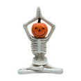 thumbnail image 1 of LHNFT Halloween Skeleton Statues with Pumpkin Heads in a Variety of Yoga Poses, Halloween Decorations Indoor, 1 of 6