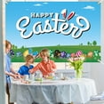 thumbnail image 1 of LHNFT Happy Easter Decorations Backdrop Banner, Wall Background Photography Cute Bunny Banner Party Decor, Easter Eggs Wall Supplies Spring Indoor Outdoor Garden Outside Children, 1 of 4