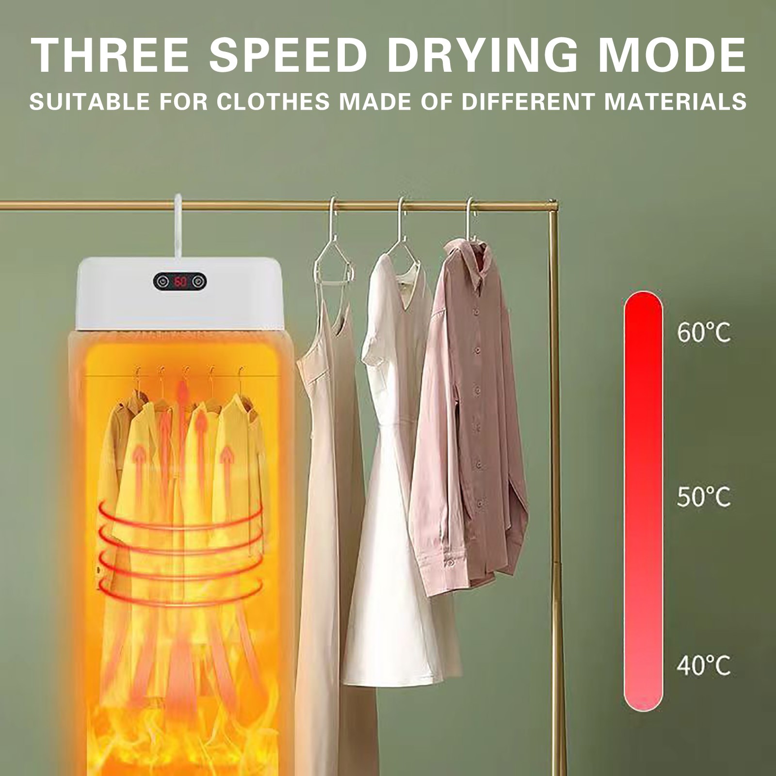 LHNFT Household Foldable Dryer, Space Heater, Small Clothes Drying Dormitory Air Dryer, Foldable Portable Clothes Dryer, Winter Home Essentials
