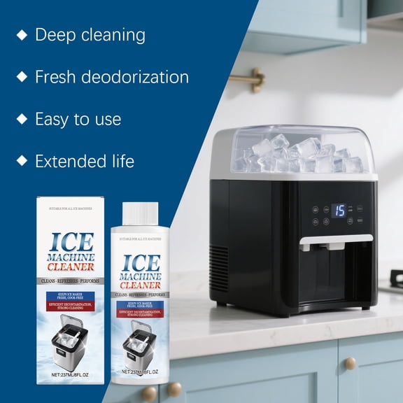 LHNFT Ice Machine Cleaner 8 FL OZ (237mL) - Fast Descaler & Sanitizer, Removes Mineral Build-Up & Odor, Suitable for All Ice Makers