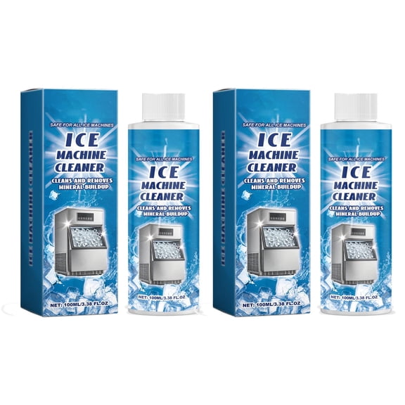 LHNFT Ice Machine Cleaner and Descaler, Nickel-Safe Ice Maker Cleaner, Fridge Freezer Refrigerator Cleaning Freshener, Fast Removal for Fridge Car Kitchen with All Ice Machines