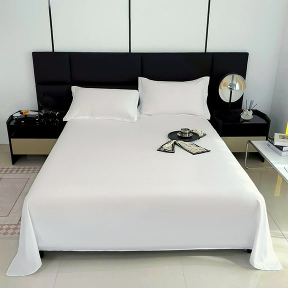 LHNFT King Flat Sheet - Hotel Quality King Flat Sheet - Brushed Microfiber Top Sheet - Ultra Soft & Breathable - Wrinkle-Free - Easy Care - Single Flat Sheet, 90x86 Inch