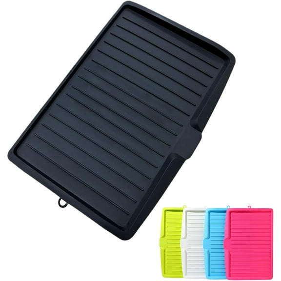 LHNFT Kitchen Plastic Draining Board, Large Dish Tray, Dish Draining Rack, Dish Drain Board Sink Side Drip Sloping Draining Tray, 17.6x12.2 Inch