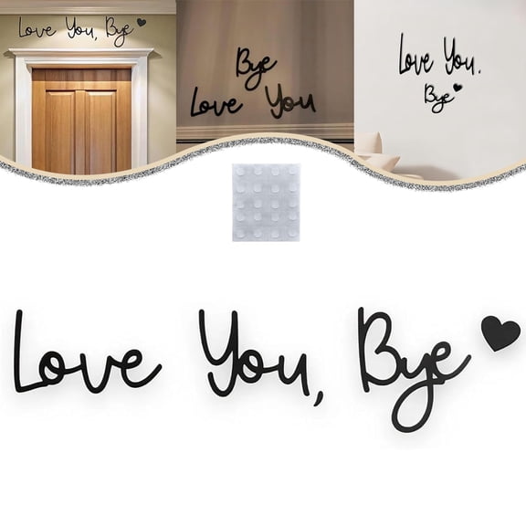 LHNFT Love You Bye Sign Above Door, Love You Bye Door Topper, Love You Bye, Love You Bye Sign, Love You, Bye Sign, Love Signs for Home Decor, Love You Bye Wall Decal